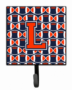 Letter Football Orange, Blue and white Leash or Key Holder - 638508311498