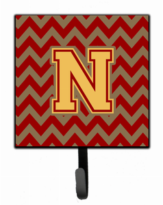 Letter Chevron Garnet and Gold  Leash or Key Holder - 638508307156