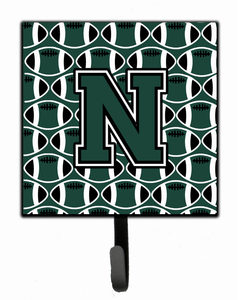 Letter Football Green and White Leash or Key Holder - 638508312815