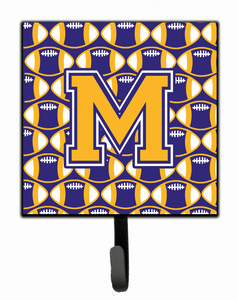 Letter Football Purple and Gold Leash or Key Holder - 638508310989