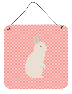 Rabbits - New Zealand White Rabbit Wall or Door Hanging Prints - 638508914828