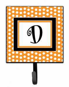 Letter Initial Monogram - Orange Polkadots Leash or Key Holder - 615872518012