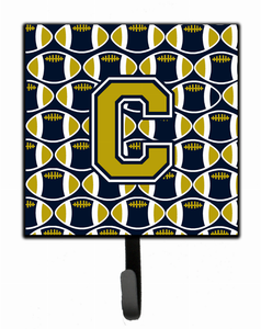 Letter Football Blue and Gold Leash or Key Holder - 638508313485