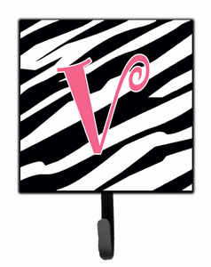 Letter Initial Zebra Stripe and Pink Leash or Key Holder - 615872519187