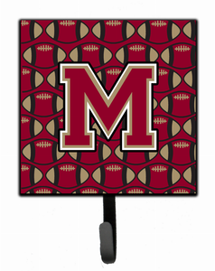 Letter Football Garnet and Gold Leash or Key Holder - 638508314628