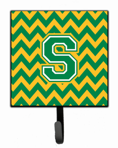 Letter Chevron Green and Gold Leash or Key Holder - 638508309747