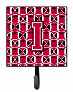 Letter Football Crimson and White Leash or Key Holder - 638508314840