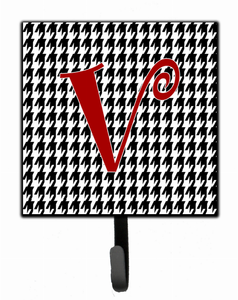 Letter Initial Monogram - Houndstooth Black Leash or Key Holder - 615872518685
