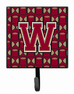 Letter Football Garnet and Gold Leash or Key Holder - 638508314727