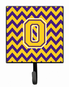 Letter Chevron Purple and Gold Leash or Key Holder - 638508305411