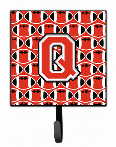 Letter Football Scarlet and Grey Leash or Key Holder - 638508311801
