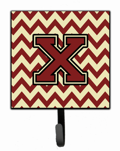 Letter Chevron Maroon and Gold Leash or Key Holder - 638508310316
