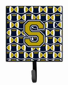 Letter Football Blue and Gold Leash or Key Holder - 638508313645