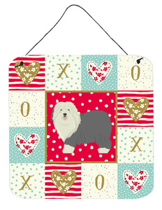 Old English Sheepdog Love Wall or Door Hanging Prints - 194030183106