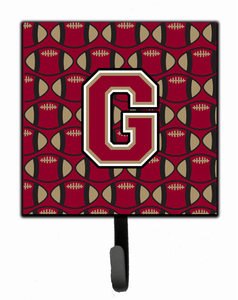 Letter Football Garnet and Gold Leash or Key Holder - 638508314567