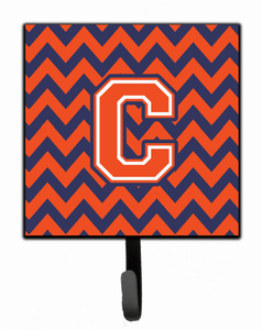 Letter Chevron Orange and Blue Leash or Key Holder - 638508305541