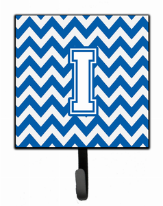 Letter Chevron Blue and White Leash or Key Holder - 638508306357