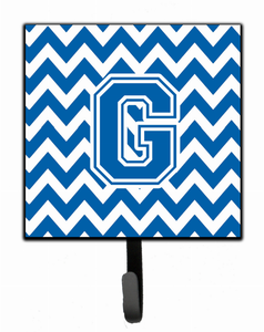Letter Chevron Blue and White Leash or Key Holder - 638508308849