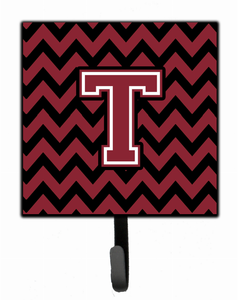 Letter Chevron Garnet and Black  Leash or Key Holder - 638508308214