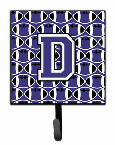 Letter Football Purple and White Leash or Key Holder - 638508311931