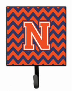 Letter Chevron Orange and Blue Leash or Key Holder - 638508305657