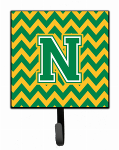 Letter Chevron Green and Gold Leash or Key Holder - 638508309693