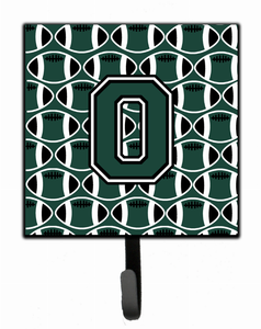 Letter Football Green and White Leash or Key Holder - 638508312822