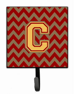 Letter Chevron Garnet and Gold  Leash or Key Holder - 638508307040