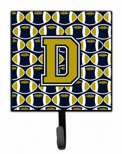 Letter Football Blue and Gold Leash or Key Holder - 638508313492