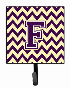 Letter Chevron Purple and Gold Leash or Key Holder - 638508309358
