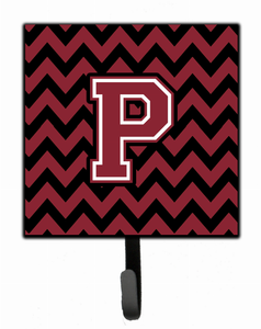 Letter Chevron Garnet and Black  Leash or Key Holder - 638508308177