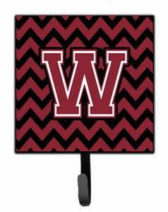 Letter Chevron Garnet and Black  Leash or Key Holder - 638508308245