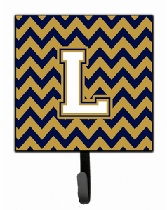 Letter Chevron Navy Blue and Gold Leash or Key Holder - 638508309150