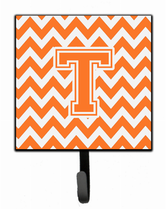 Letter Chevron Orange and White Leash or Key Holder - 638508306715