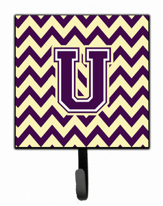 Letter Chevron Purple and Gold Leash or Key Holder - 638508309501