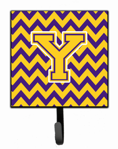 Letter Chevron Purple and Gold Leash or Key Holder - 638508305510