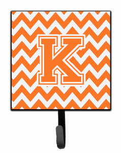 Letter Chevron Orange and White Leash or Key Holder - 638508306623