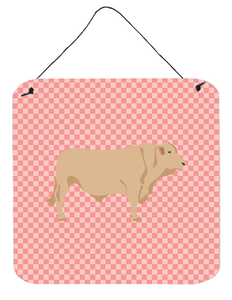 Cows - Charolais Cow Wall or Door Hanging Prints - 194030127087