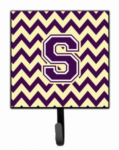 Letter Chevron Purple and Gold Leash or Key Holder - 638508309488