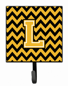 Letter Chevron Black and Gold Leash or Key Holder - 638508308382