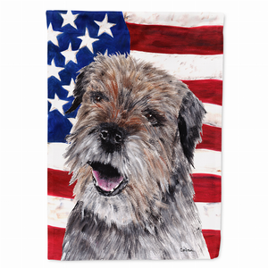 Dog with American Flag Garden Size Flag - 615872776634