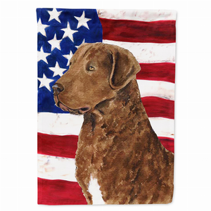 USA American Flag with Dog Flag Garden Size - 705332048187