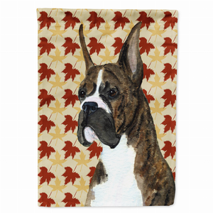 Fall Leaves with Dog Portrait Flag Garden Size - 705332064026
