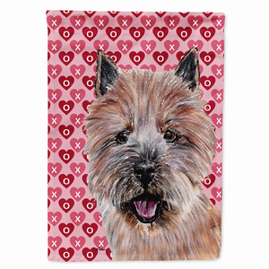Hearts Love and Valentine's Day Dog Portrait Flag Garden Size - 615872809394