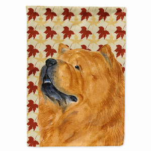 Fall Leaves with Dog Portrait Flag Garden Size - 705332064088