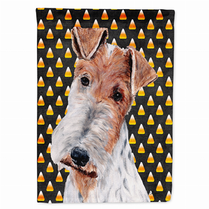 Candy Corn Halloween Dog Portrait Flag Garden Size - 615872808816