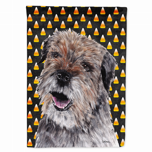 Candy Corn Halloween Dog Portrait Flag Garden Size - 615872777709