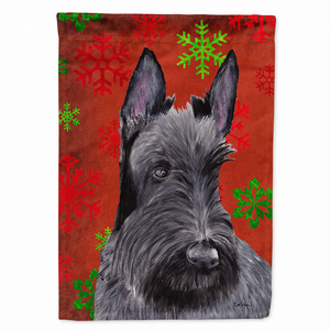Red and Green Snowflakes Holiday Christmas Dog Flag Garden Size - 705332068260