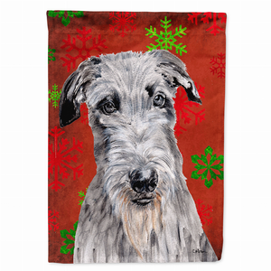 Red and Green Snowflakes Holiday Christmas Dog Flag Garden Size - 615872809837