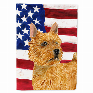 USA American Flag with Dog Flag Garden Size - 705332048286